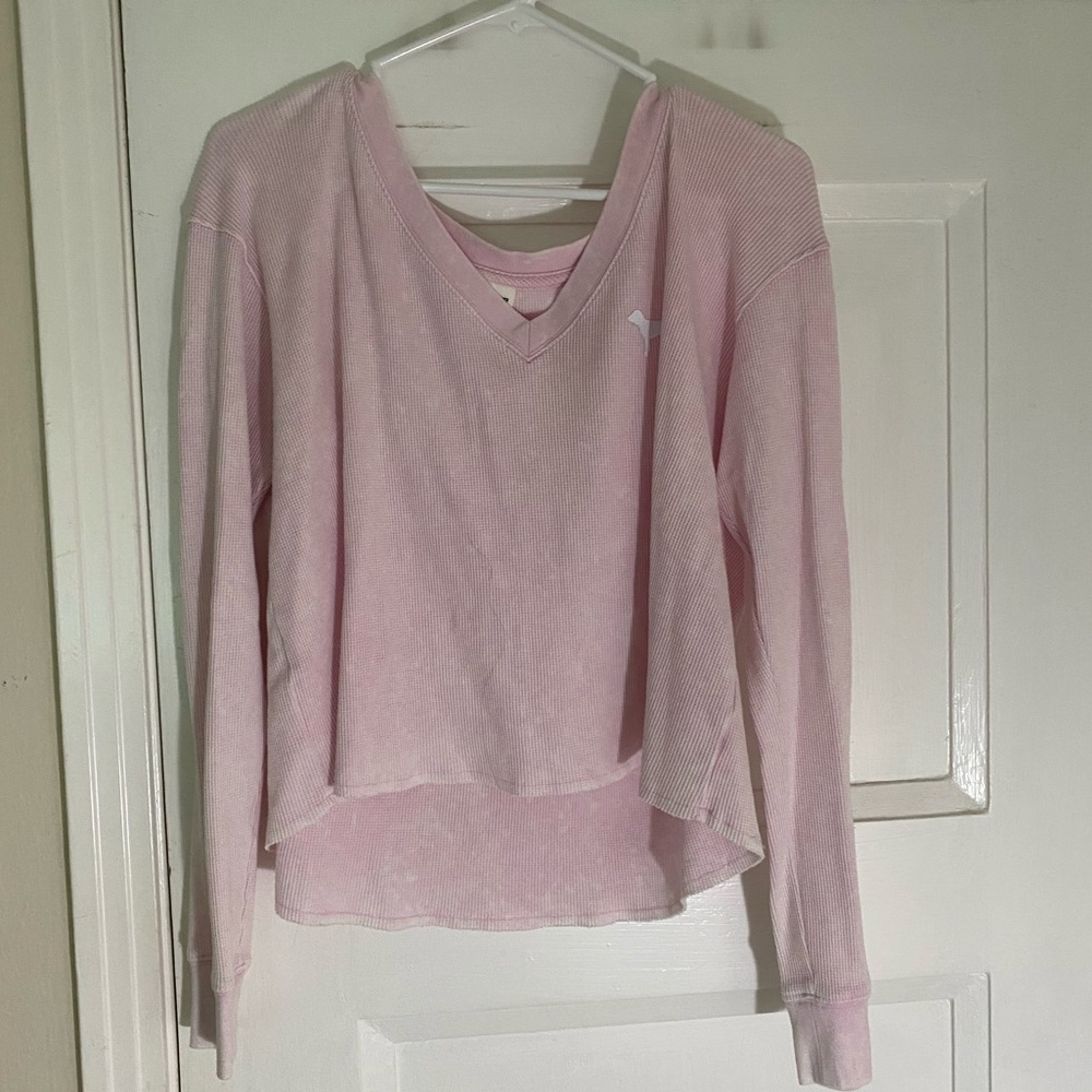 VS Pink cropped V-neck